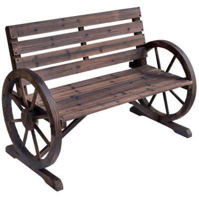 Garden Bench 41.5" x 23.25" x 29.5" Carbonized