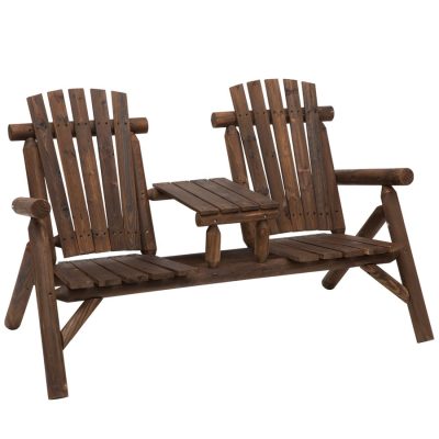 Adirondack Chair 61.75" x  34.75" x 40.5" Brown