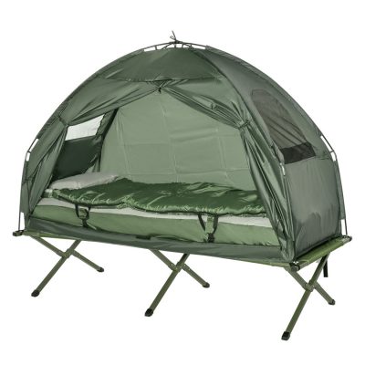 Camping Cot 76" x 32" x 41" Green
