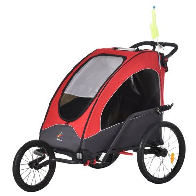 Child Bike Trailer 59" x 33.5" x 42.25" Red