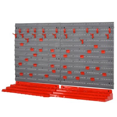 54 Piece Tool Organizer 21"x9"x37.5" Grey