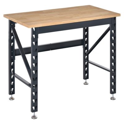 Work Bench 44.5"x24"x38.5" Nature Wood, Dark Grey